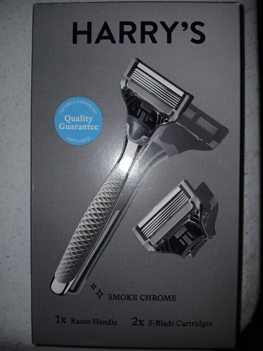 Harrys  5-Blade Razor Handle + 2 Cartridges BRAND NEW